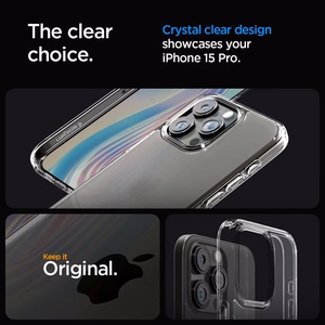 SPIGEN ümbris ULTRA HYBRID jaoks IPHONE 15 Pro frost clear