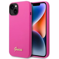 Guess GUHCP14SSLSMF iPhone 14 6.1" fuchsia/fuschia hard ümbris Silicone Vintage kuldne Logo