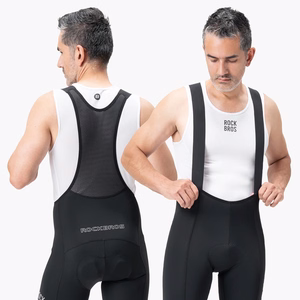 Rockbros 200021 Long Cycling Bib Shorts with Pad Size XXXL - Black