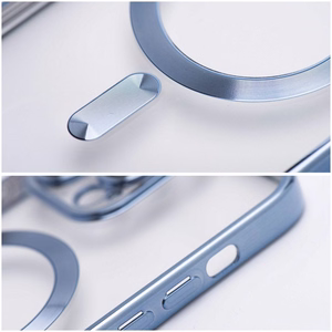 Чехол Samsung A27 Electro Mag Cover совместимый с MagSafe титановый синий