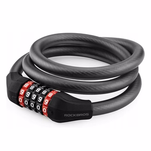 Rockbros RKS507-1BK jalgratta lukk koodiga 1.8 m - must