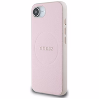 GUESS ümbris jaoks IPHONE 16e (SE 4 2025) compatible with MagSafe GUHMPSE4PGHSMMP (PU Grained Kuldne Ring) roosa