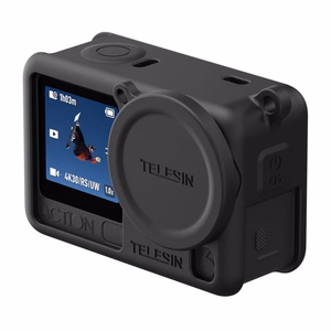 Telesin silikoonist kaitsekest DJI Osmo Action 6 (must)