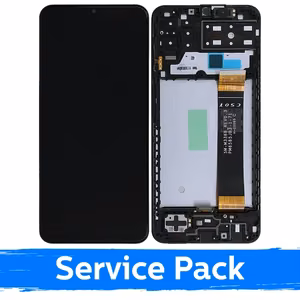 LCD Ekraan Ühildub Samsung A135 A13 4G Must Koos Frame (Service Pack)