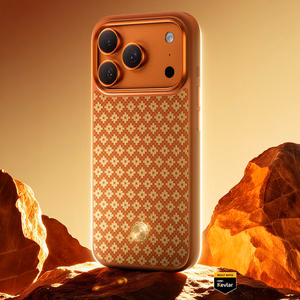 Benks Magnetic Armor Pro Armor Grid Kevlar чехол с металлической рамкой 600D (C.K.FL.AP.GD.F070) для Iphone 17 Pro Max, оранжевый