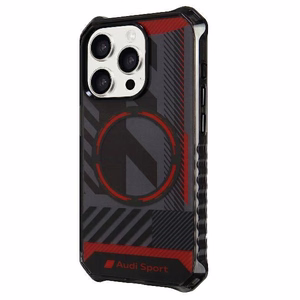 Audi IML Sport MagSafe Ümbris iPhone 15 Pro Max 6.7" must/must hardcase AU-IMLMIP15PM-RSQ/D2-BK