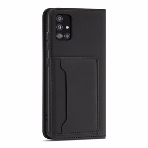 Magnet Card Case для Xiaomi Redmi Note 11 чехол-кошелёк с держателем для карт чёрный