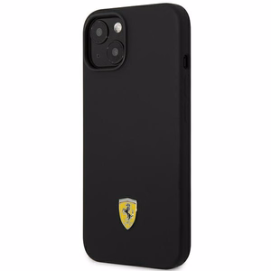 Ferrari FEHCP14SSIBBK iPhone 14 6.1" must/must hardcase Silicone Metal Logo