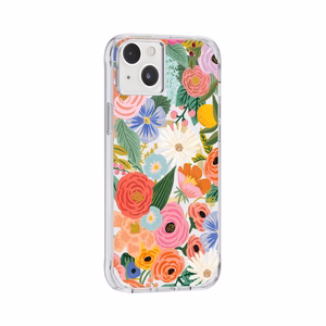 Rifle Paper Clear MagSafe ümbris seadmele iPhone 14 Plus, Garden Party Blush mustriga