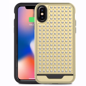 Zizo Star Diamond Hybrid ümbris seadmele iPhone X, kuldne ja must