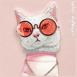 NIMMY case GLASSES COOL CAT jaoks IPHONE 15 roosa