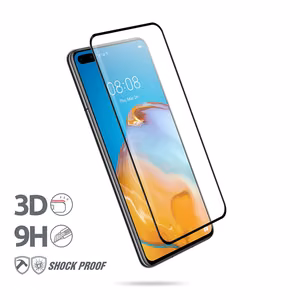 Crong 3D Armor Glass 9H karastatud ekraanikaitseklaas seadmele Huawei P40, paigaldusraamiga