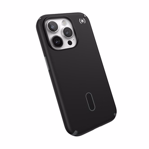 Speck Presidio2 Pro ClickLock MagSafe ümbris seadmele iPhone 15 Pro, mustas ja kiltkivihallis värvitoonis