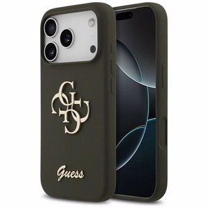 GUESS ümbris jaoks IPHONE 17 Pro Max GUHCP17XSC4GSMA (Silicone W/ Big 4G Script) khaki