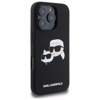 Karl Lagerfeld Silicone Ümbris Heads Print MagSafe jaoks iPhone 16 Pro - Must