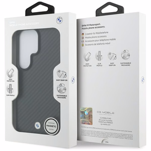 BMW Sign Magnetic Carbon Fiber MagSafe Ümbris for Samsung Galaxy S26 Ultra - must