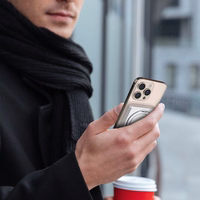 Dudao K28 10000mAh PD 22.5W MagSafe Powerbank metallist korpuse ja rõngaga - hõbedane