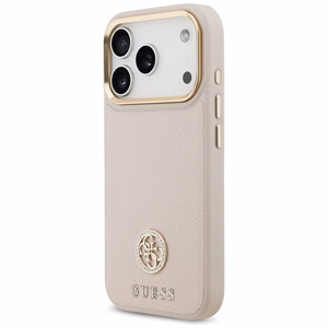Guess Grained Strass Logo MagSafe ümbris jaoks iPhone 17 Pro - roosa