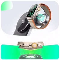 Juhtmevaba laadija Joyroom "JR-W17 3in1" must 15W Qi2 (iPhone / Apple Watch / Airpods jaoks)