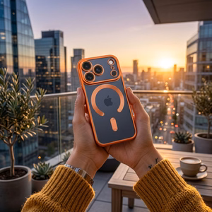 Ümbris iPhone 17 PRO MAX Electro Mag Cover ühildub MagSafe-ga oranž