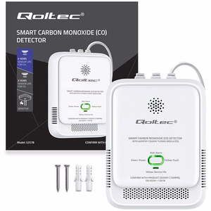 Qoltec 52576 vingugaasi andur | CO detektor | 85dB alarm | LED