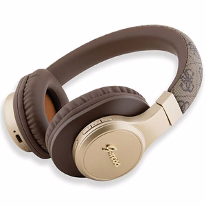 Guess GUBH604GEMW 4G Script Bluetooth juhtmevabad kõrvapealsed kõrvaklapid – pruunid