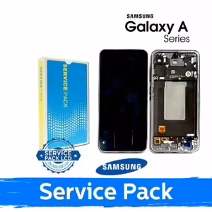 LCD Display Compatible With Samsung A566 A56 5G With Frame / Graphite / (Service Pack)