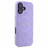 Guess Saffiano Peony Classic Logo MagSafe iPhone 16 Ümbris - Lilla