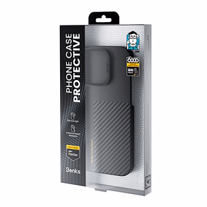 Benks Montage Magnetic Armor Air Kevlar Ümbris PC Frame 600D+1500D (MB65) jaoks Iphone 16 Pro must