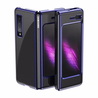 Galvaaniline ümbris kõva ümbris Galvaaniline raam Cover for Samsung Galaxy Fold sinine