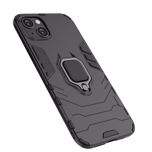 Ring Armor ümbris iPhone 14 Pro Maxi jaoks soomustatud kate magnetiline hoidja rõngas must