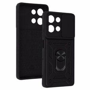 Slide Camera Armor Ümbris jaoks Motorola Moto G75 5G Must