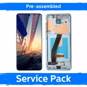 LCD ekraan ühilduv Samsung G980 (G981) S20 raamiga / Cloud Blue / (Eelkokkupandud Service Pack)