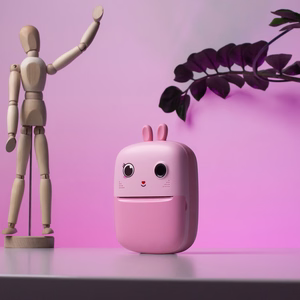 Mini termoprinter lastele kaamera ja videokaameraga - roosa