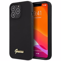 Guess GUHCP13XLSLMGBK iPhone 13 Pro Max 6.7" must/must hardcase Silicone Script kuldne Logo
