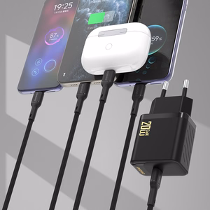 Dudao A26LEU PD 20W GaN USB-C seinalaadija USB-C to Lightning kaabliga - must