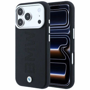BMW Sign Deboss Quilted Metal Logo MagSafe ümbris mudelile iPhone 18 Pro Max – tumehall