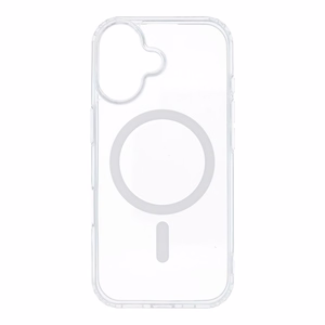 Ümbris iPhone 17 jaoks, Drop Glue Colorful Ring Mag Cover, ühildub MagSafe'iga, valge