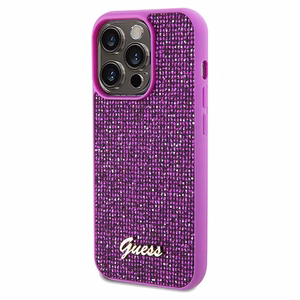 GUESS ümbris jaoks IPHONE 14 Pro GUHCP14LPMSDGSF (Disco Script Metal) fuschia