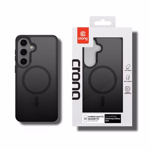 Crong Hybrid Matte Magnetic - MagSafe чехол Samsung Galaxy S24 (черный)