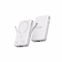 Tech-Protect LifeMag PB31 Power Bank MagSafe 10000mAh 15W USB-C / USB-A / sisseehitatud USB-C / Lightning kaablid - valge
