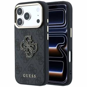GUESS GUE005482 (PU FW Resin Logo) kaitseümbris seadmele iPhone 18 Pro Max / 17 Pro Max, värv: must
