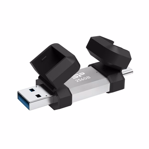 Silicon Power SP256GBUC3C51V1S USB mälupulk 256 GB USB Type-A / USB Type-C 3.2 Gen 1 (3.1 Gen 1) must, hõbedane