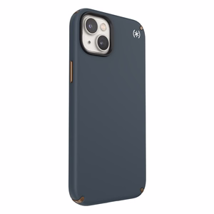 Speck Presidio2 Pro ümbris seadmele iPhone 15 Plus / 14 Plus, Microban mikroobivastase kaitsega, Charcoal / Cool Bronze / Slate värvikombinatsioon