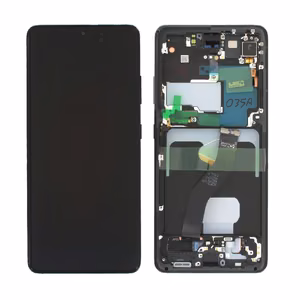 LCD screen Samsung G998 S21 Ultra koos touch screen ja frame Phantom Must original (assembled service pack)