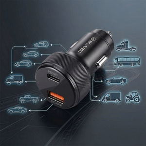 Blavec Автомобильное зарядное устройство BS-04B-C Volt — USB + Type C — QC 3.0 18W PD 30W с кабелем Type C — Type C (CCBS04BCV-UCB) чёрный