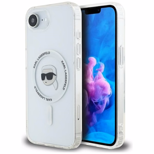 Karl Lagerfeld IML Metal Karl Head MagSafe Ümbris jaoks iPhone 16e Valge