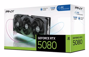 PNY GeForce RTX 5080 Overclocked Triple Fan NVIDIA graafikakaart, 16 GB GDDR7