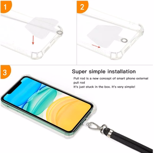 Universal neck strap jaoks phones tumesinine