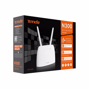 Tenda N300 juhtmeta 4G-ruuter, Fast Ethernet, üks sagedusriba 2,4 GHz, valge